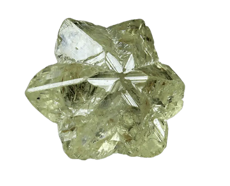 Chrysoberyll - Heilstein, Nahaufnahme einer typischen Probe
