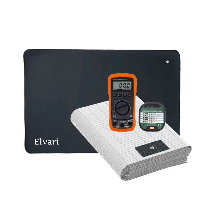 Elvari Erdungsbundle - Erdungsmatte, Erdungslaken und Tester