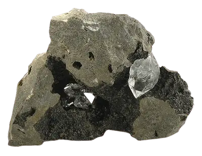 Herkimer - Heilstein, Nahaufnahme einer typischen Probe