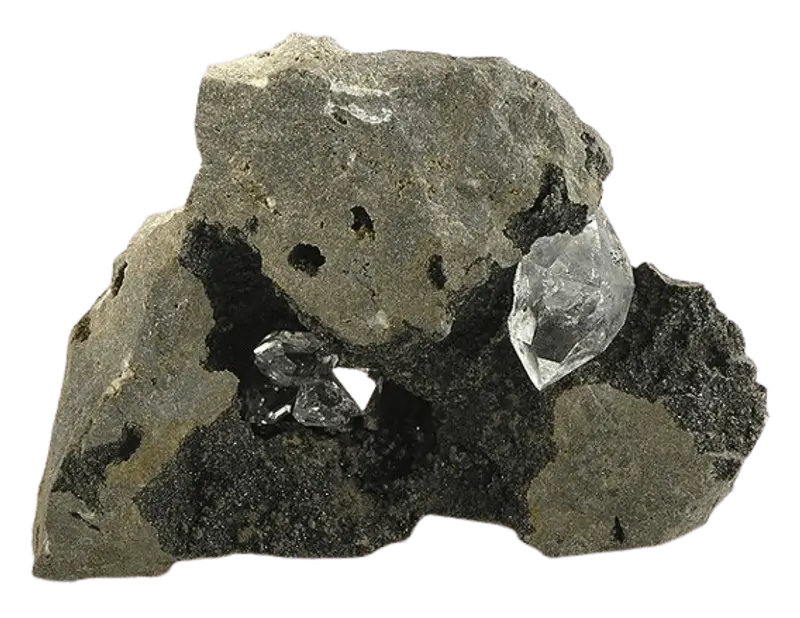 Herkimer - Heilstein, Nahaufnahme einer typischen Probe