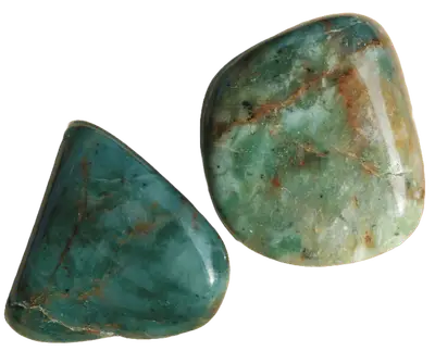 Kupferchalcedon - Heilstein, Nahaufnahme einer typischen Probe