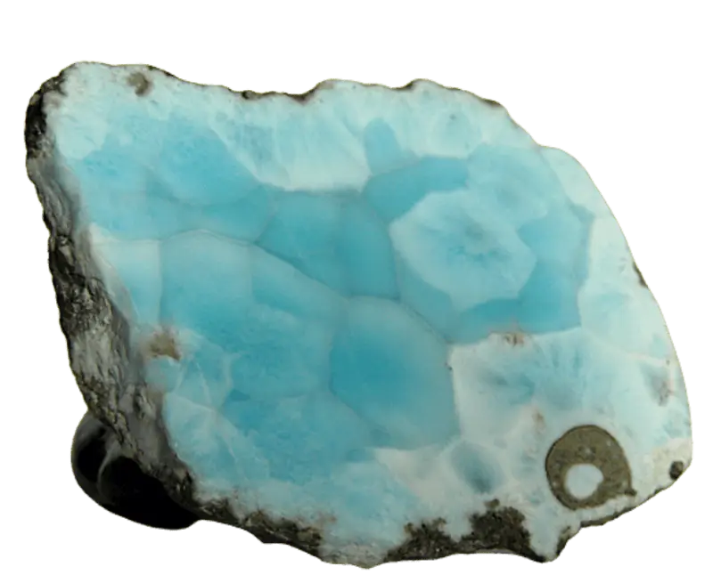 Larimar - Heilstein, Nahaufnahme einer typischen Probe
