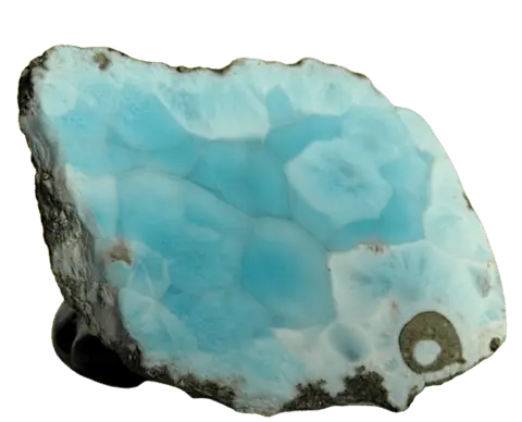 Larimar - Heilstein, Nahaufnahme einer typischen Probe
