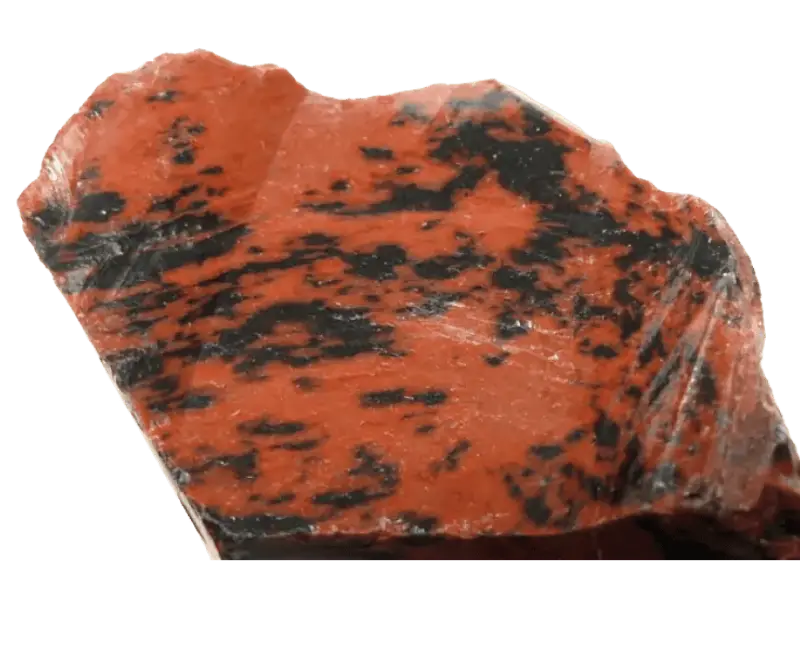 Mahagoni-Obsidian - Heilstein, Nahaufnahme einer typischen Probe