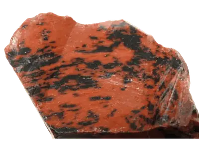 Mahagoni-Obsidian - Heilstein, Nahaufnahme einer typischen Probe