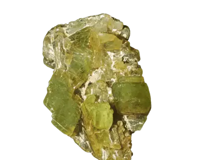 Peridot (Olivin) - Heilstein, Nahaufnahme einer typischen Probe
