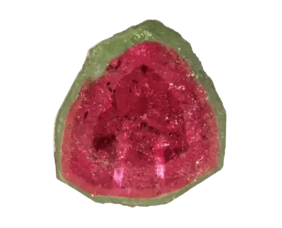 Wassermelonen-Turmalin - Heilstein, Nahaufnahme einer typischen Probe